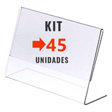 Display Acrilico L Papel Folha A6 15x10cm - Kit Com 45 Peças
