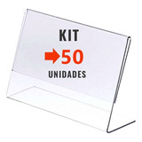 Display Acrilico L Papel Folha A6 15x10cm - Kit Com 50 Peças