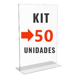 Display Expositor Mesa Balcao Acrílico T A4 30x21cm - Kit 50