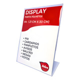 Display Expositor Suporte A4 L 21x30 Acrílico (ps)