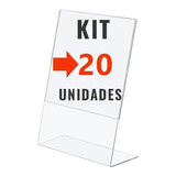 Display L 10x15 A6 Acrílico Balcão Mesa 20 Pecas