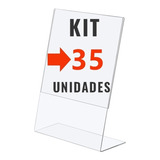 Display L 10x15 A6 Acrílico Balcão Mesa 35 Pecas