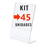 Display L 10x15 A6 Acrílico Balcão Mesa 45 Pecas