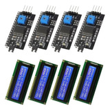 Display Lcd 16x2 1602 Backlight Azul + Modulo I2c - 04 Peças