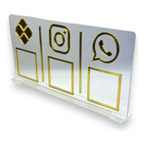 Display Placa Qrcode De Pagamento Pix Em Acrílico 25x12