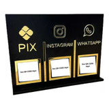 Display Placa Qrcode De Pagamento Pix Em Acrílico E Mdf