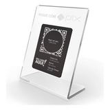Display Placa Qrcode Pagamento Pix Acrílico Cristal 11x15