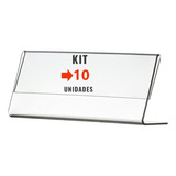 Display Porta Preço Acrílico 10x5 Balcão-kit 10 Peças