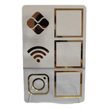 Display Qr Code Pix Wi Fi Insta Acrílico Cristal