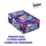 Display Trident Max Blueberry Menta 2x Mais Sabor 14un Novo