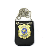 Distintivo Policial Acessório Para Fantasia Metal Police Fbi