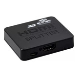 Divisor De Sinal Hdmi Mini Splitter 1 Entrada / 2 Saídas 3d