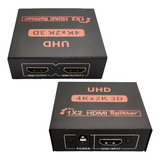 Divisor Hdmi Hdcp Splitter 4k 1 Entrada 2 Saídas Full Hd 1x2