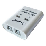 Divisor Portátil 2 Em 1 De Saída De Impressora Usb Hub De