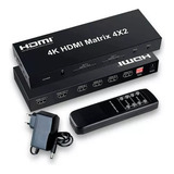 Divisor Splitter Hub Hdmi 4x2 Distribuidor