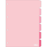 Divisórias Fichário A4 Pastel Cinza E Rosa Tilibra 6 Unid