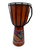 Djembe Colorido Percussão Africano - Tambor 40 Cm Altura