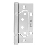 Dobradiça Inox Sobrepor Carp Ss Aço Inox - Kit 3 Peças 