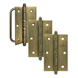 Dobradiça Porta Camarão - Kit C/ 3 Unidades Cor Antique