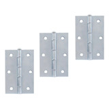 Dobradiça Porta Janela Kit Completo Residencia 3 Pcs Zincado