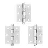 Dobradiça Porta Sm 3025 Concept Inox Polido C/ 3 Pçs Pado