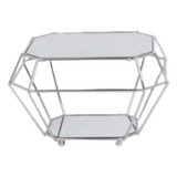 Doceira Em Ferro Na Cor Prata Octagonal Alta 25x20x32