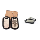 Dog Tag 2 Placas + Corrente Inox Com Gravação A Laser