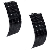 Dois Painéis Placas Solares Fotovoltaico Flexível