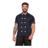 Dolma Azul Marinho Chef Masculino Emerald Manga Curta Full