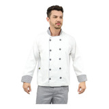 Dolmã Chef Cozinha Masculino Vivo Xadrez Pied Poule
