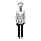 Dólmã Chef De Cozinha+chapéu Feminina Gastronomia/ Padaria