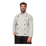 Dolma Chef Masculino Manga Longacozinheiro Cinza Torino Full