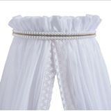Dossel Branco Com Strass Pérola+mosqueteiro Voil