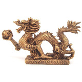 Dragão Chines Com Base Estatueta Decorativa