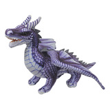 Dragão De Pelúcia Realista 40cms - Roxo