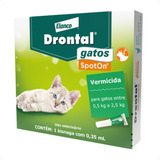 Drontal Gatos Spot On 0,35ml Vermífugo 0,5 A 2,5 Kg Bayer