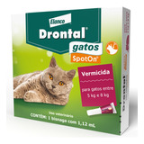 Drontal Gatos Spoton 1,12ml Vermifugo Para Gatos De 5 A 8 Kg