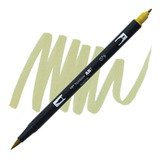 Dual Brush Pen Tombow Green Ochre 076
