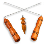 Dual Rod + Pêndulo Modelo P-05 Em Madeira Para Radiestesia