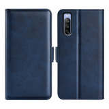 Dual-side Magnetic Leather Case For Sony Xperia 10 Iv
