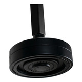 Ducha Flatt Autolimpante Abs Preto C Cano Suporte Teto 40 Cm