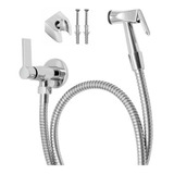 Ducha Higiênica Banheiro 100% Metal Completa Cromada Suporte