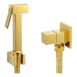 Ducha Higienica Chuveirinho Intima Banheiro Dourada Gold Cor Dourado Hope Metais