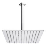 Ducha Inox Ss304 Quadrada 20x20 Chuveiro Braço Quadrado Teto