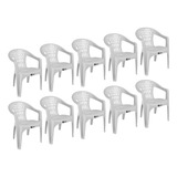Duoplastic Kit 10 Cadeiras Poltrona Resistente