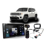 Dvd Player Jeep Renegade Até 2017 Avh-z5280tv Pioneer Bluetooth Usb Espelhamento Moldura 2din + Chicotes + Câmera De Ré