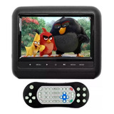 Dvd Portatíl Encosto Cabeça Tela 7 Pol Jogo Usb Sd Dvd Preto