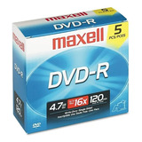Dvd-r Maxell 16x 5 Unidades