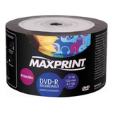 Dvd-r Maxprint 1x 16x 120mm 4.7gb 50unidades