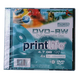 Dvd-rw Printlife Lacrado 4.7gb(4x) Regravável